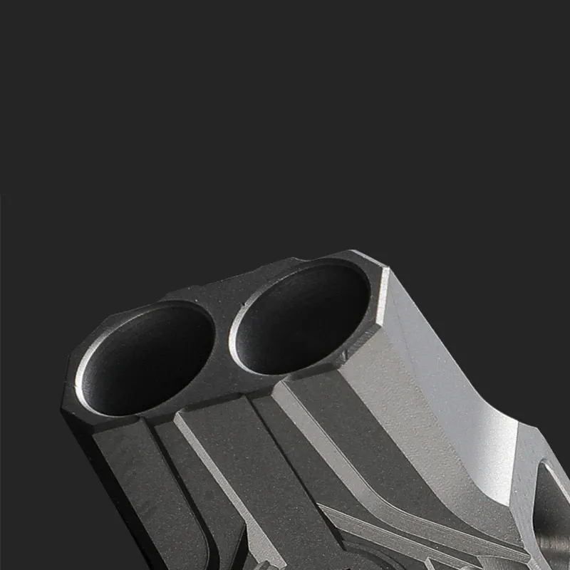 Double Tube Outdoor Survival Referee Training Supplies Metal Titanium Alloy Whistle