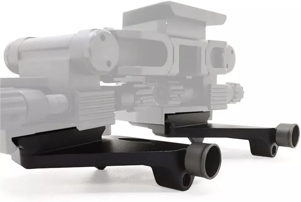 Dual Binocular Bridge Night Vision NVG Mount   AN/PVS-14 J Arm Dovetail Adapter,CNC Aluminum Bridge Arm Assembly,Black
