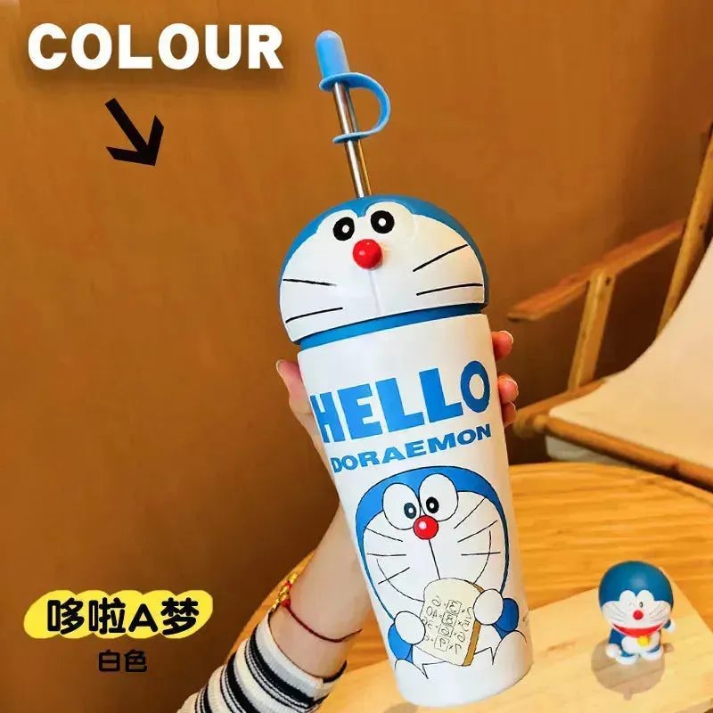 Duo-Sip Doraemon & Dorami Sipper Tumbler (600 ml)