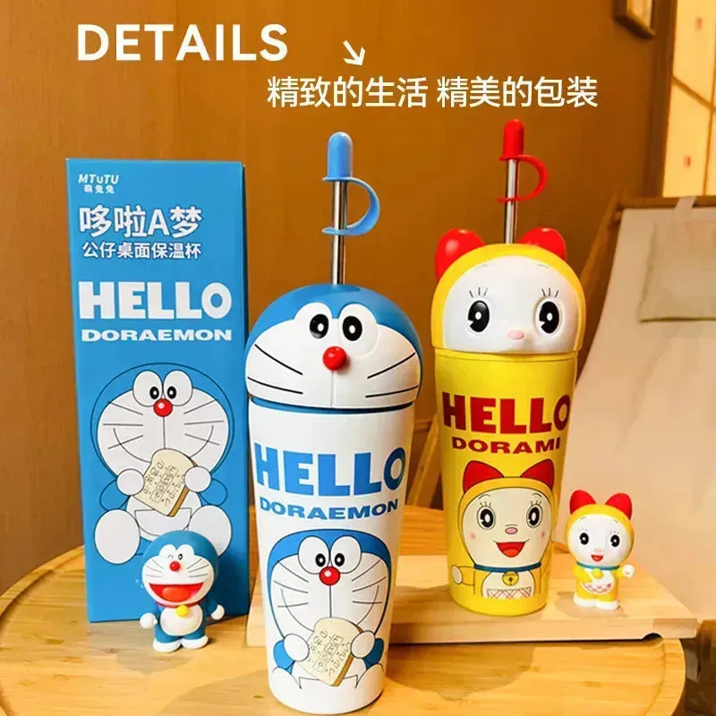 Duo-Sip Doraemon & Dorami Sipper Tumbler (600 ml)