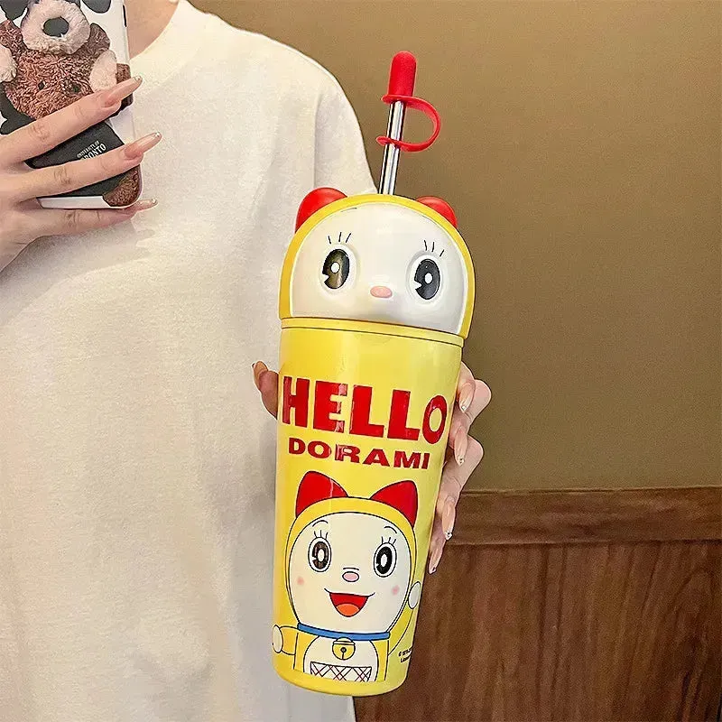 Duo-Sip Doraemon & Dorami Sipper Tumbler (600 ml)