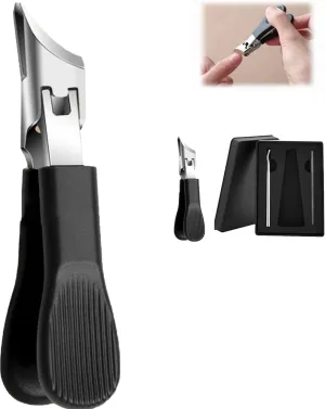 Eagle Beak Angled Nail Clippers, 2025 New Three Sets of Eagle Beak Beveled Nail Clippers (Black)