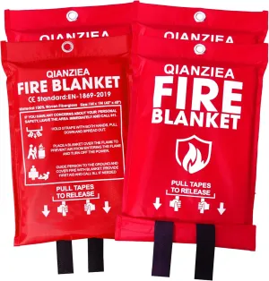 Emergency Fire Blanket,4 Pack,40"x40" Fire Blankets for Home and Kitchen