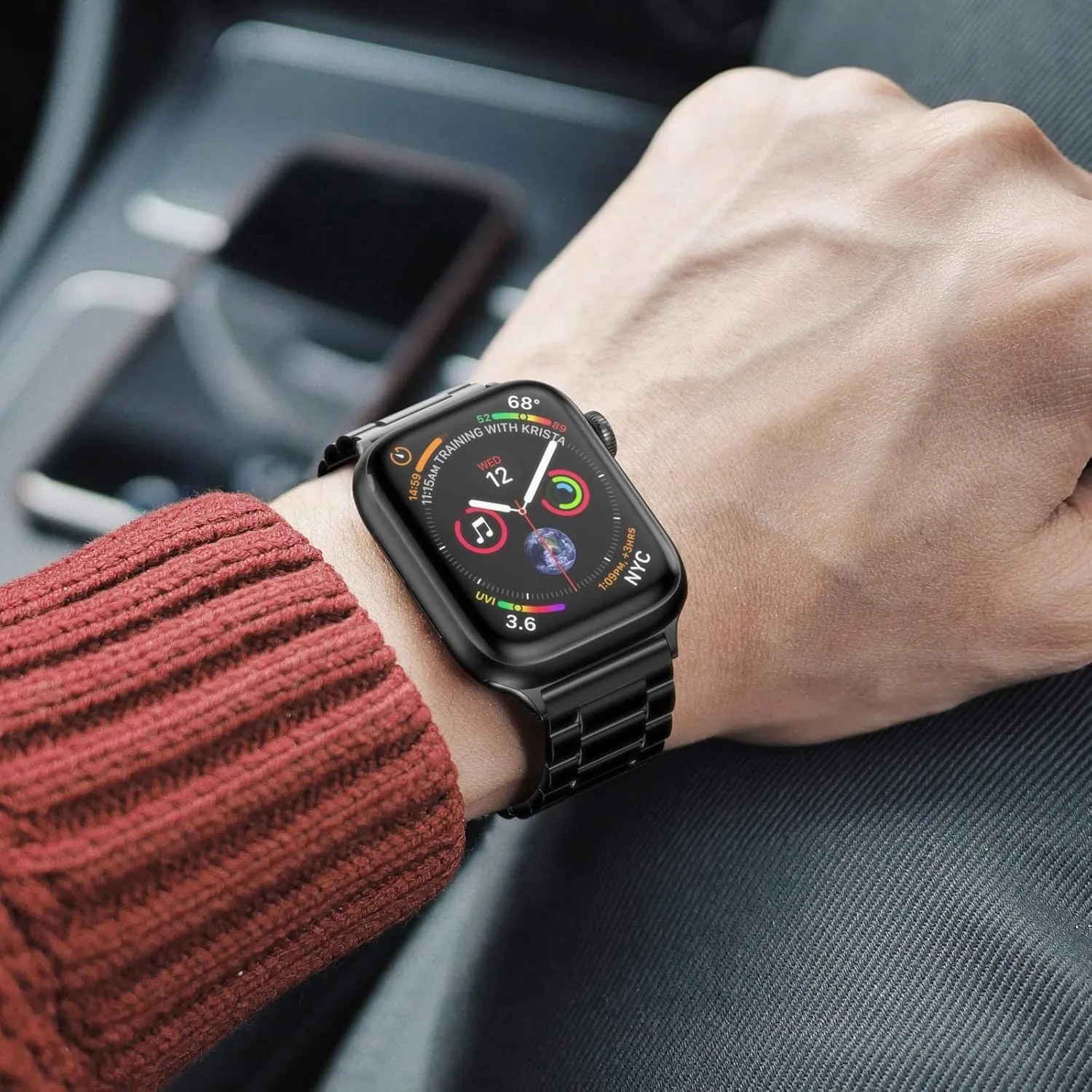 EPULY Metal Band Compatible with Apple Watch Band 49mm 46mm 45mm 44mm 42mm 41mm 40mm 38mm Men & Women, Business Stainless Steel Strap for iWatch Bands Ultra 2, SE, Ultra Series 9 8 7 6 5 4 3 2 1