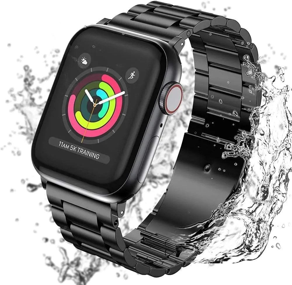 EPULY Metal Band Compatible with Apple Watch Band 49mm 46mm 45mm 44mm 42mm 41mm 40mm 38mm Men & Women, Business Stainless Steel Strap for iWatch Bands Ultra 2, SE, Ultra Series 9 8 7 6 5 4 3 2 1
