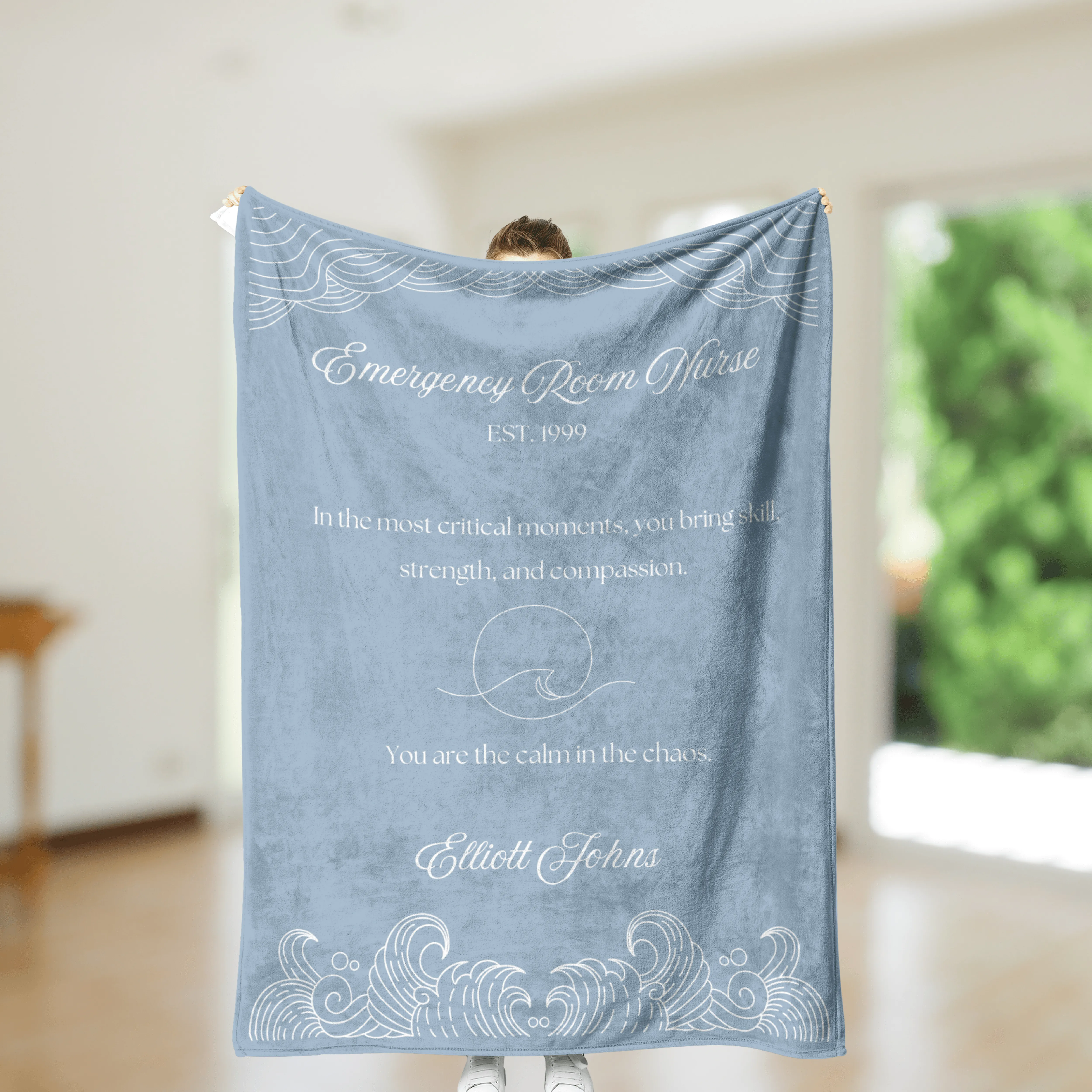 ER Nurse Blanket – Personalized Gift for Emergency Room Nurses (Soft Fleece)