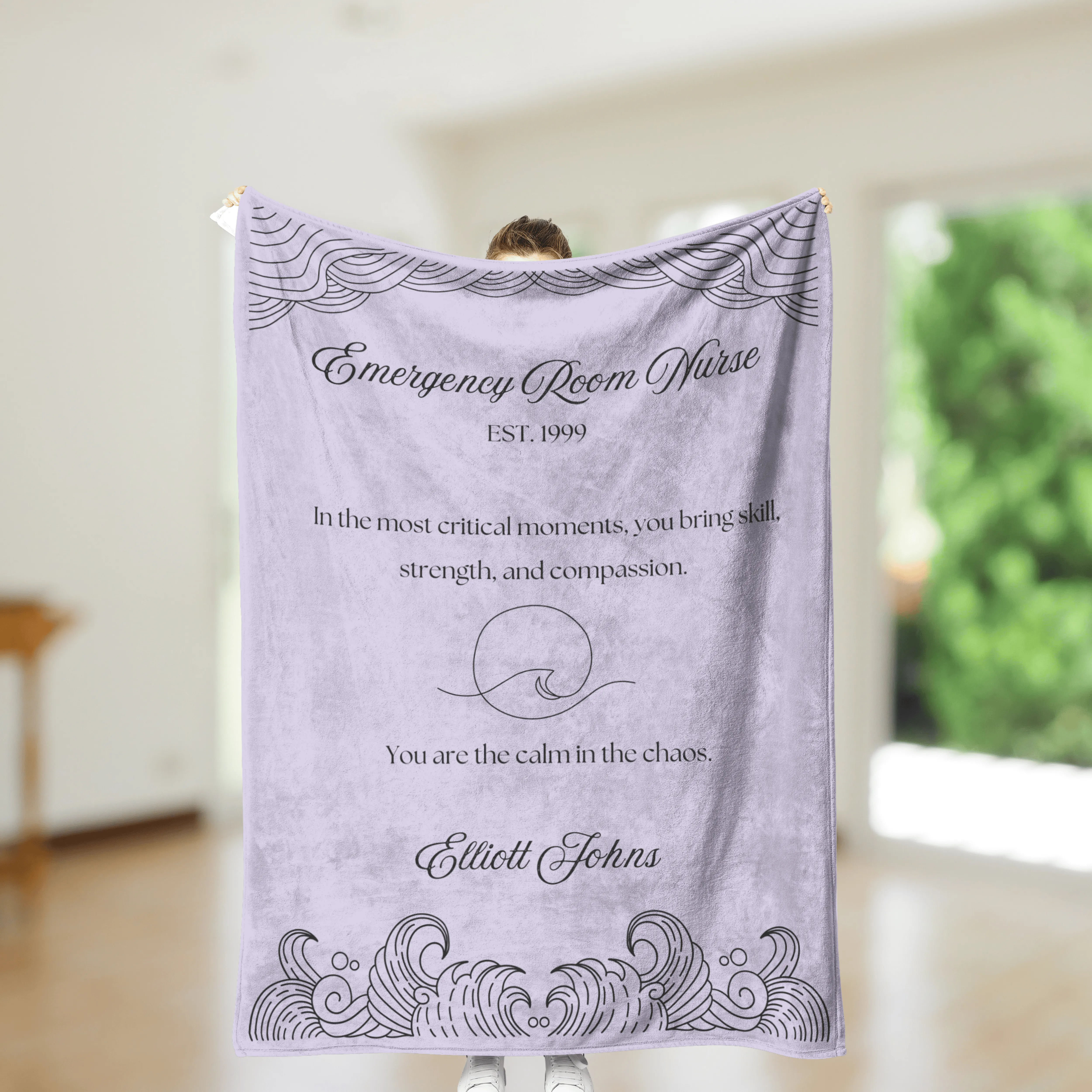 ER Nurse Blanket – Personalized Gift for Emergency Room Nurses (Soft Fleece)