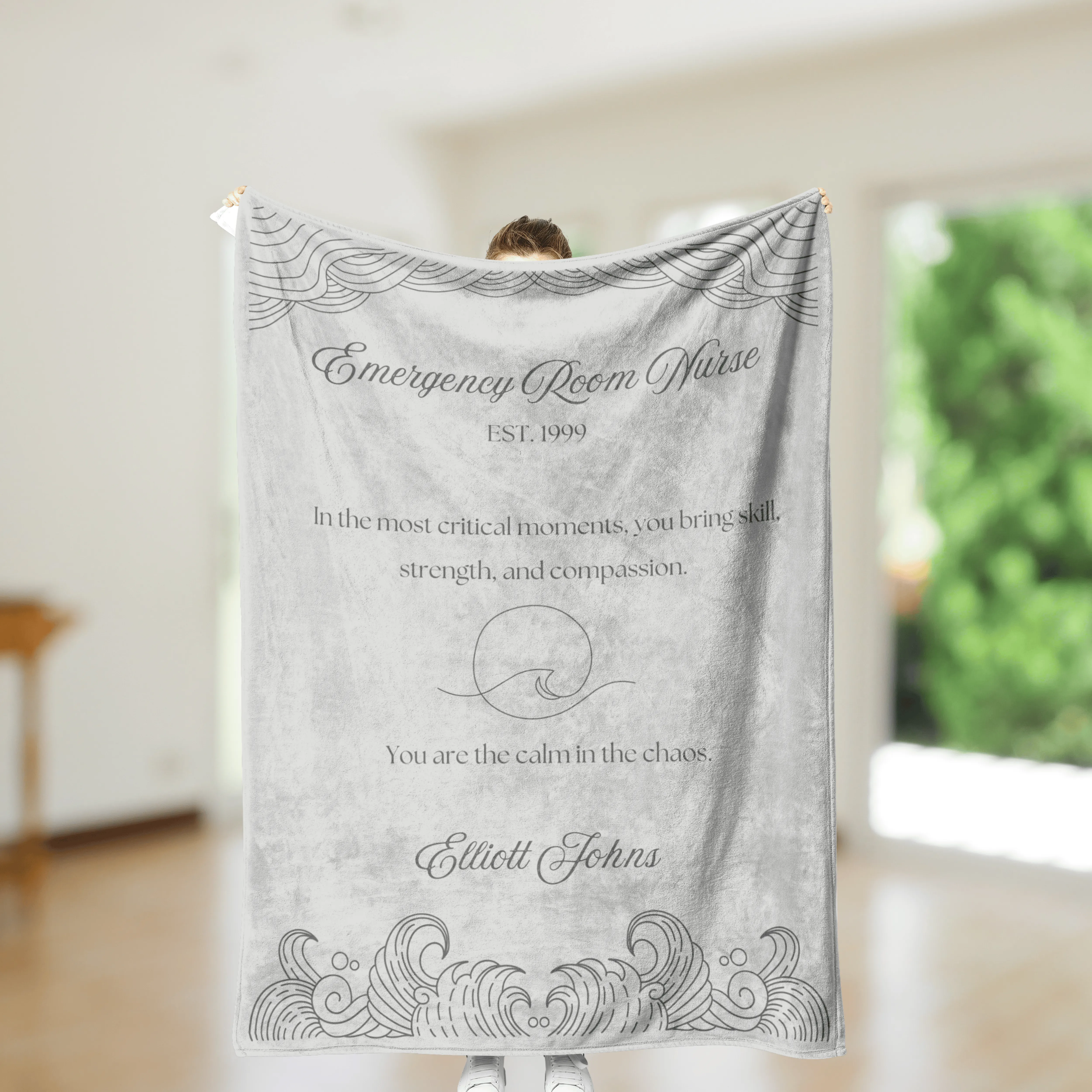 ER Nurse Blanket – Personalized Gift for Emergency Room Nurses (Soft Fleece)
