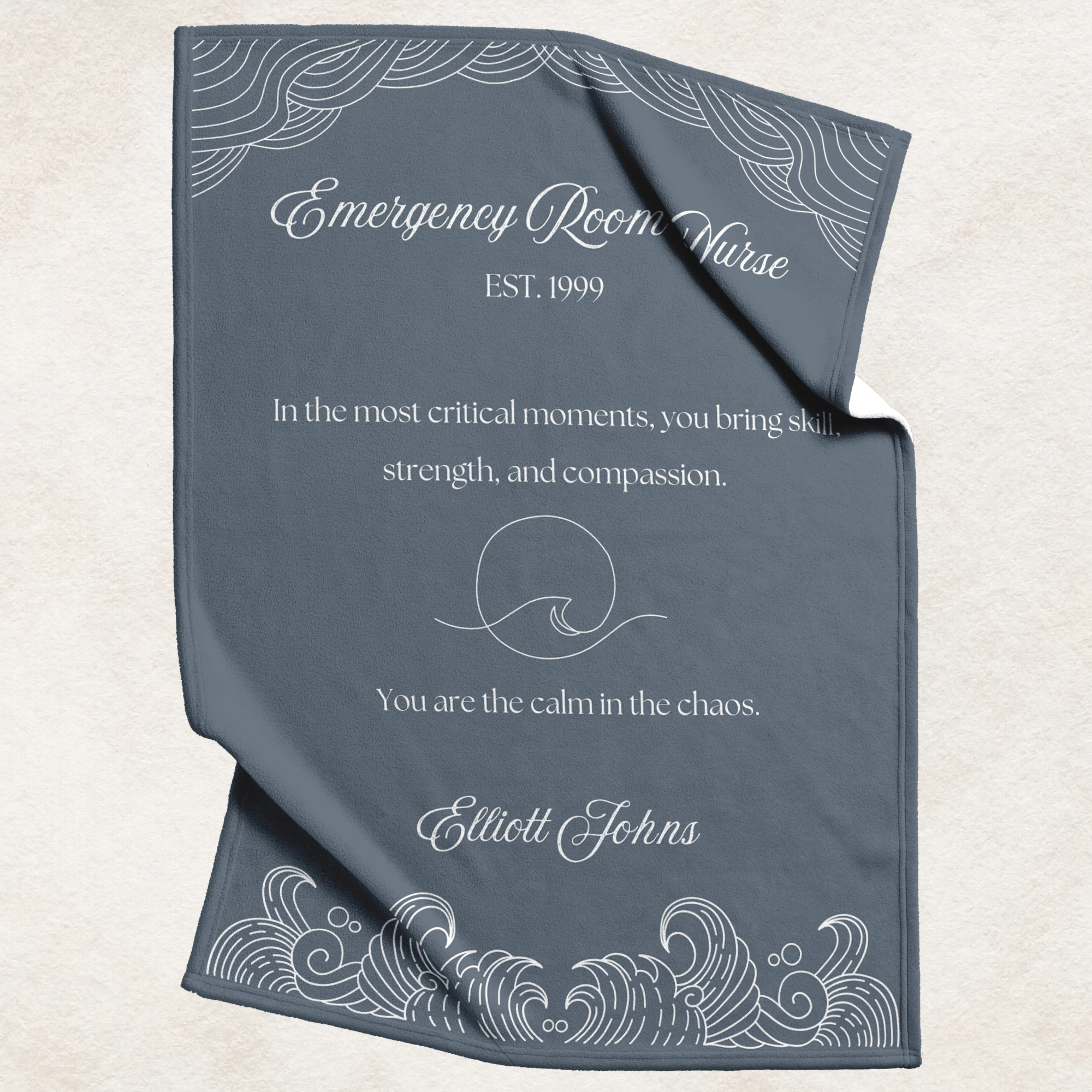 ER Nurse Blanket – Personalized Gift for Emergency Room Nurses (Soft Fleece)