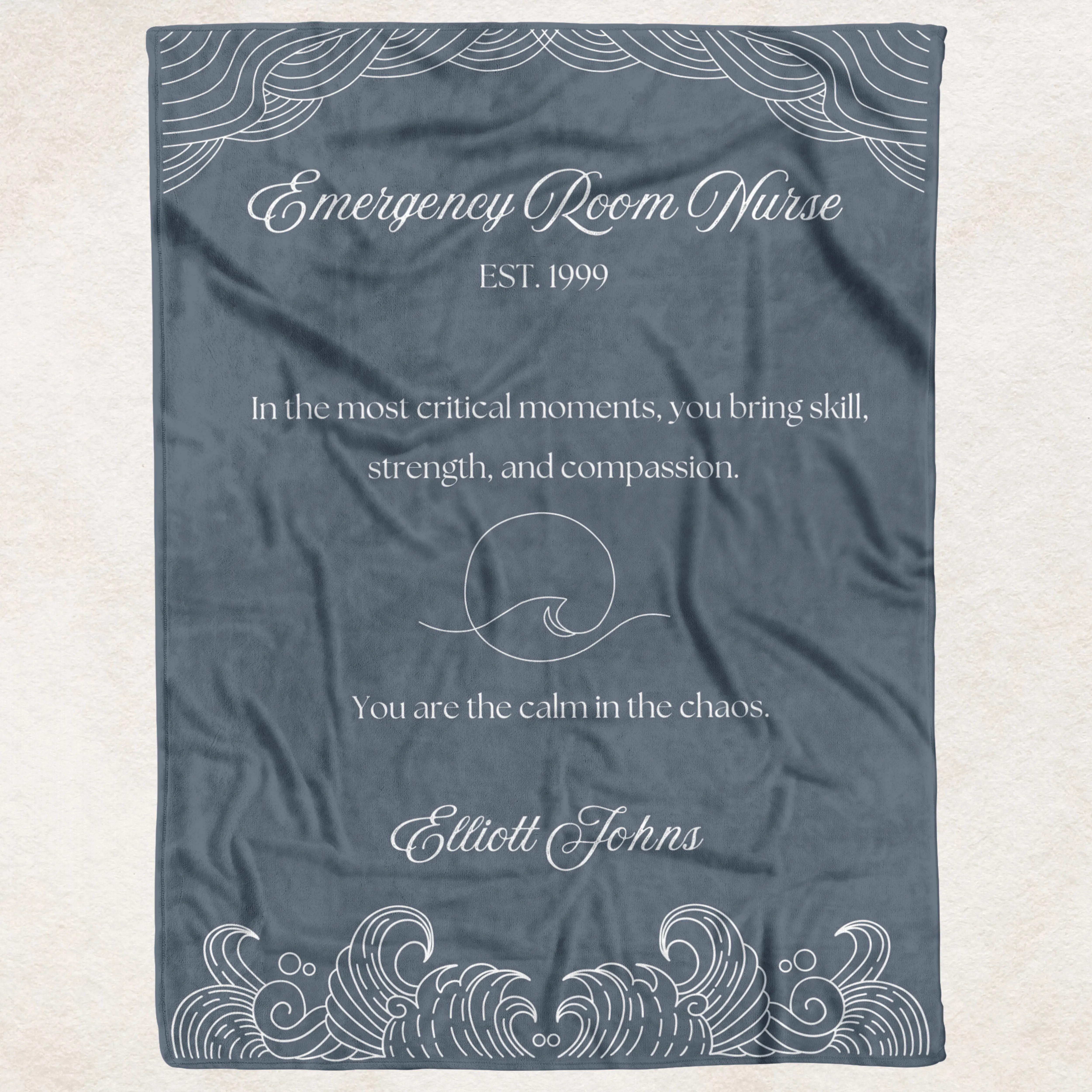 ER Nurse Blanket – Personalized Gift for Emergency Room Nurses (Soft Fleece)