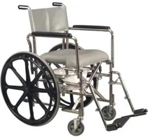 Everest & Jennings Rehab Shower Commode Wheelchair, 17.25" HiBack, 12022110