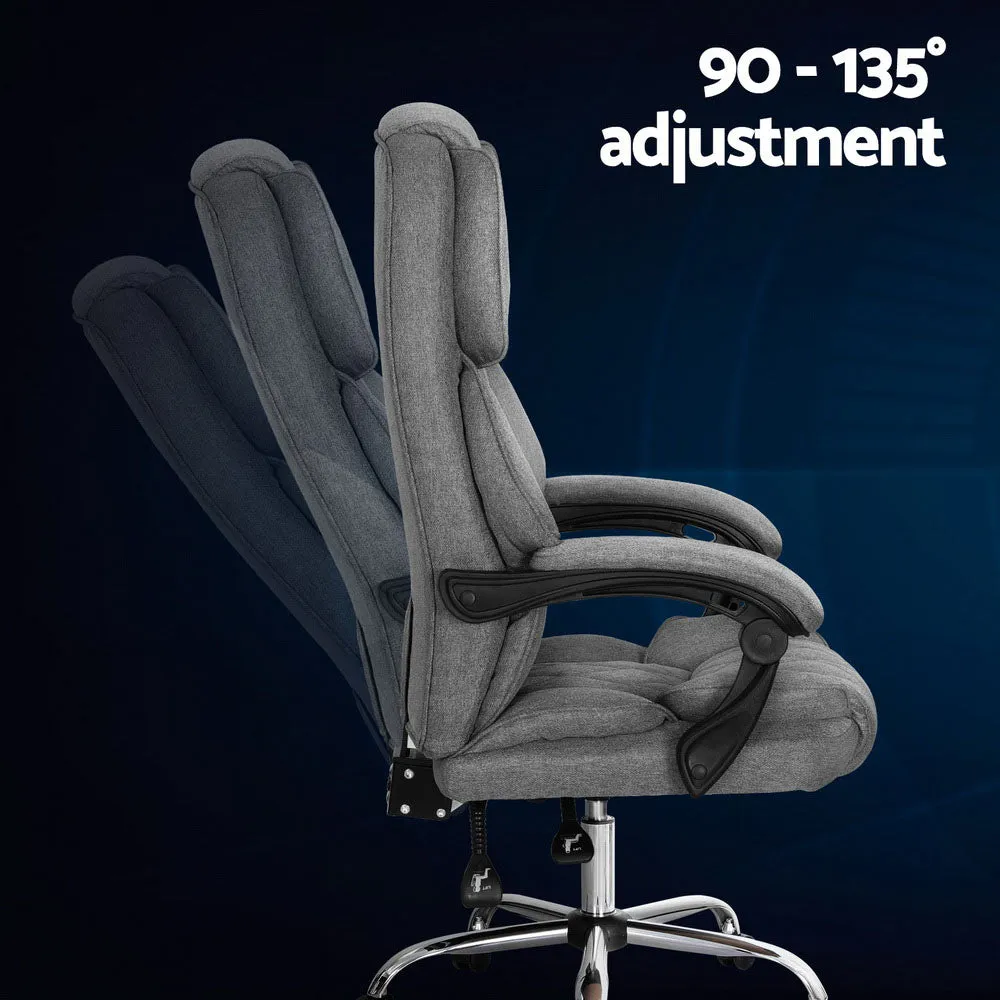 Executive Fabric Office Chair Recliner - Grey