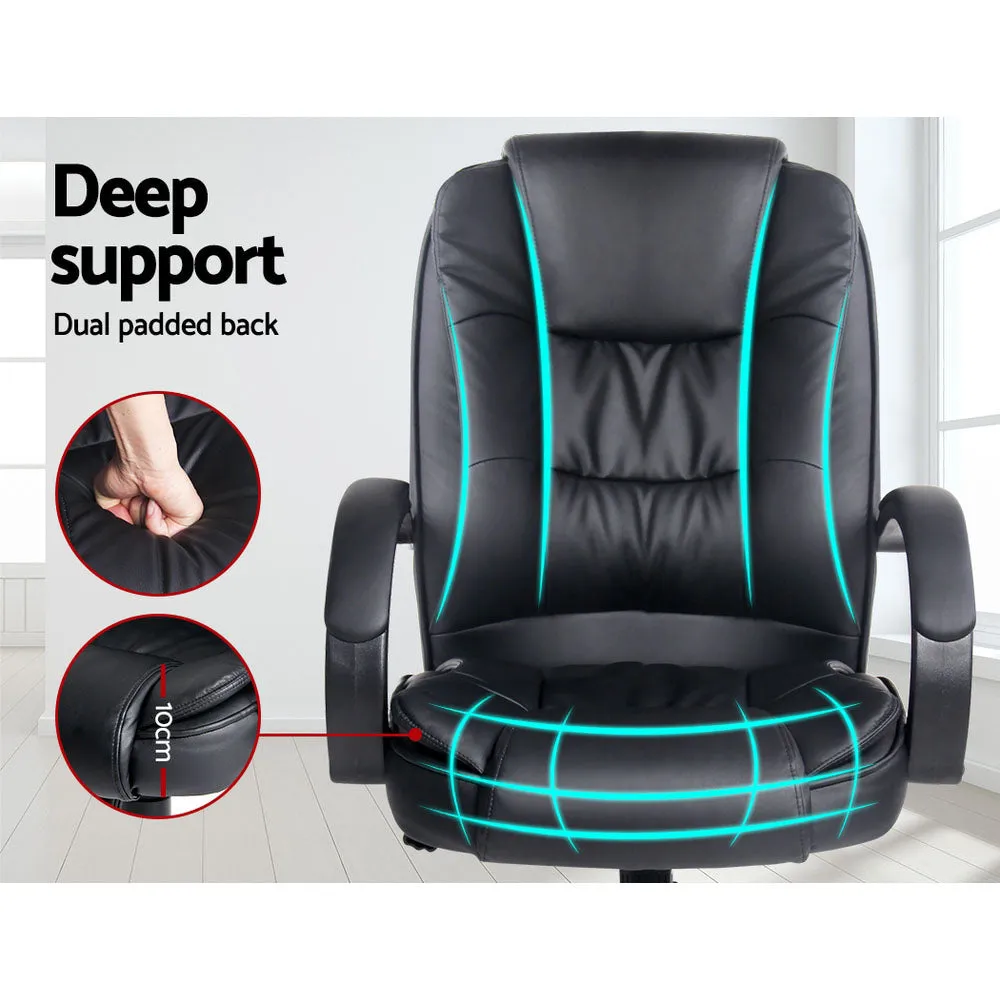 Executive PU Leather Office Chair - Black