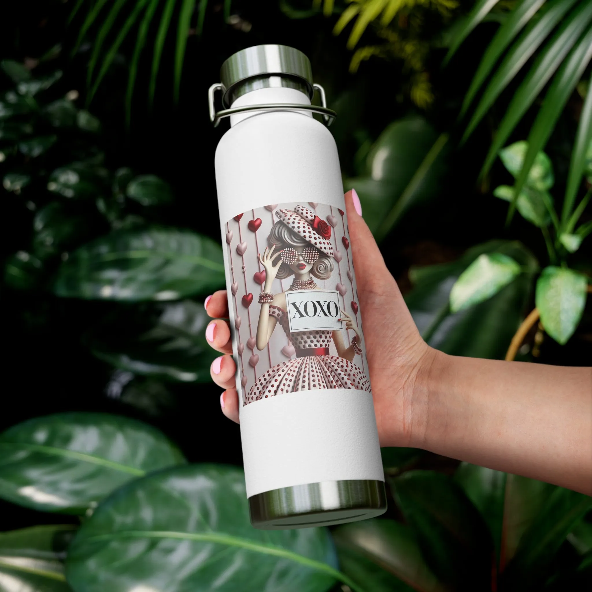 Fashionably Yours, XOXO Copper Vacuum Insulated Bottle, 22oz