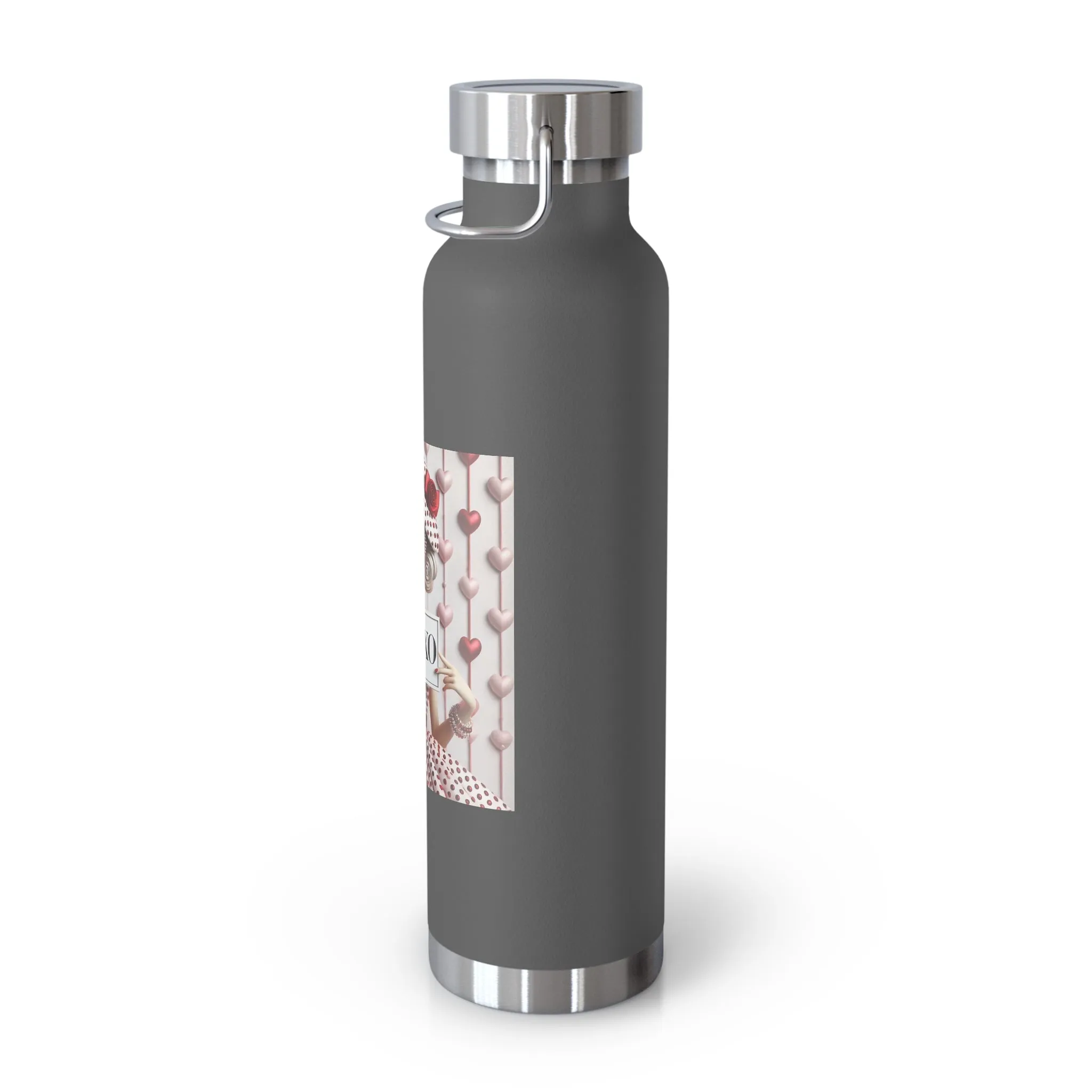 Fashionably Yours, XOXO Copper Vacuum Insulated Bottle, 22oz