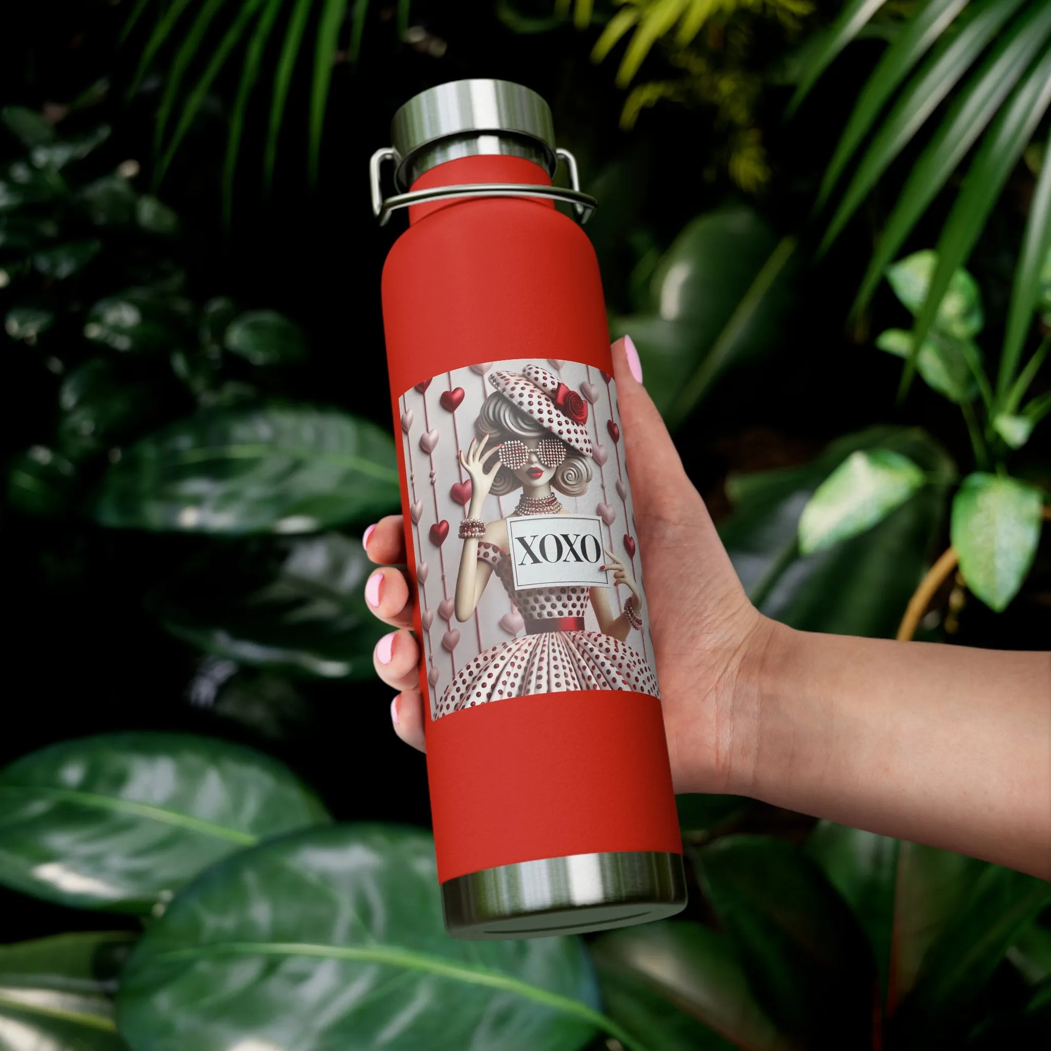 Fashionably Yours, XOXO Copper Vacuum Insulated Bottle, 22oz