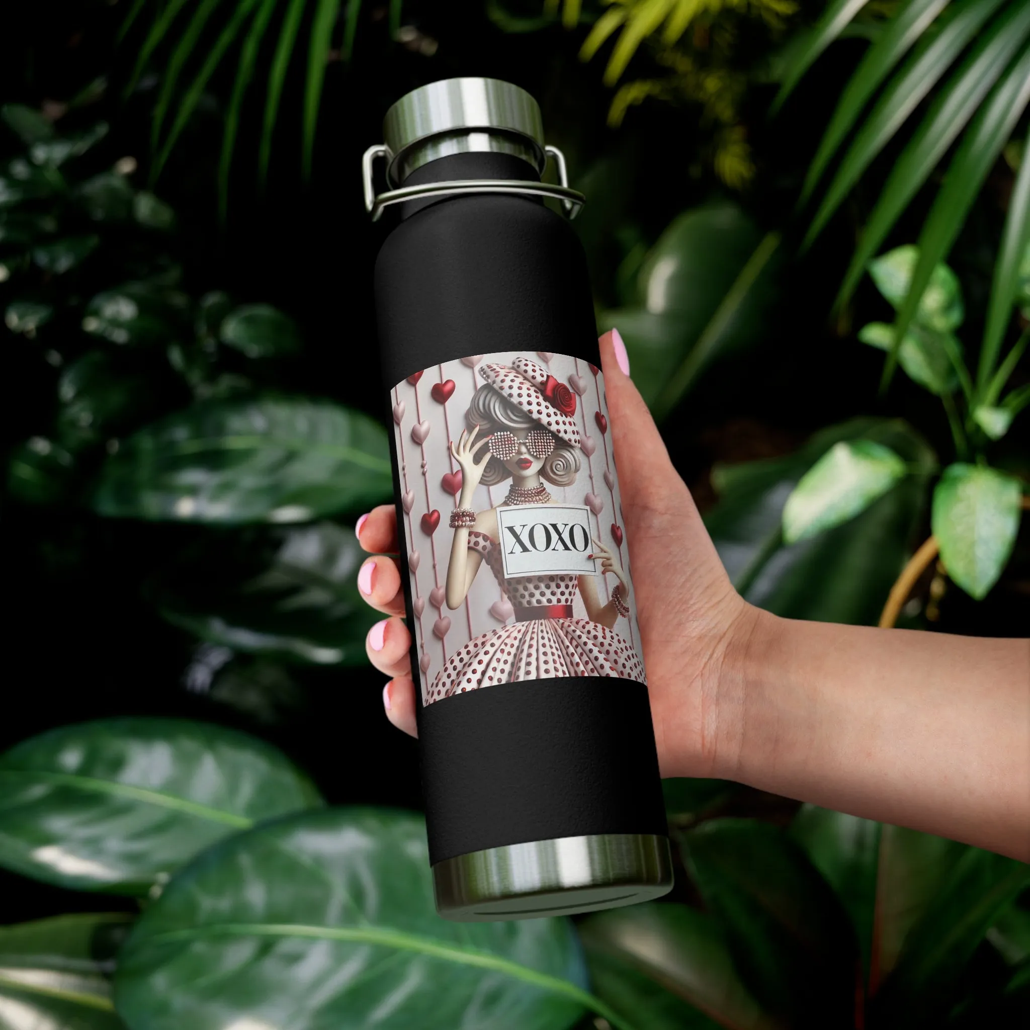 Fashionably Yours, XOXO Copper Vacuum Insulated Bottle, 22oz