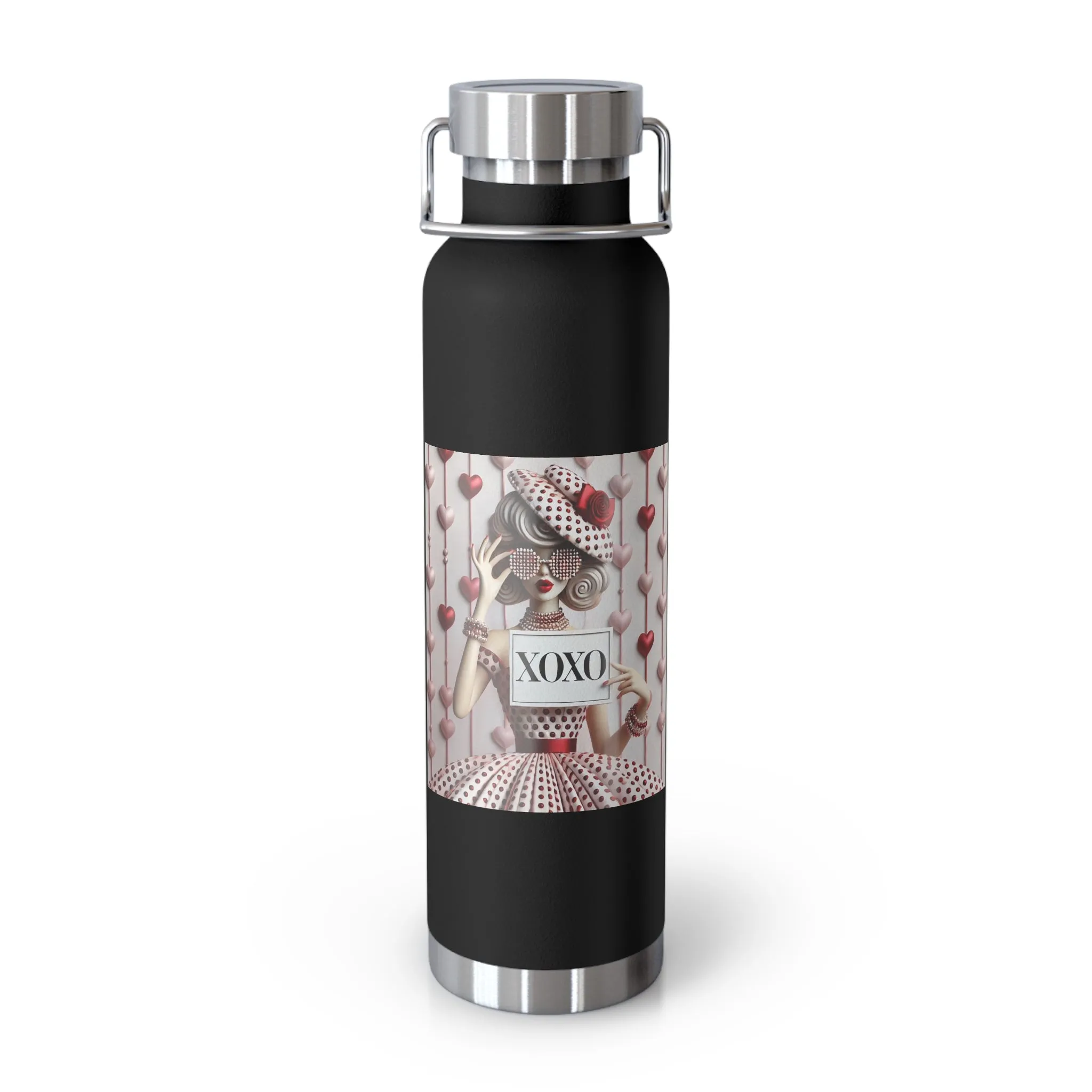 Fashionably Yours, XOXO Copper Vacuum Insulated Bottle, 22oz