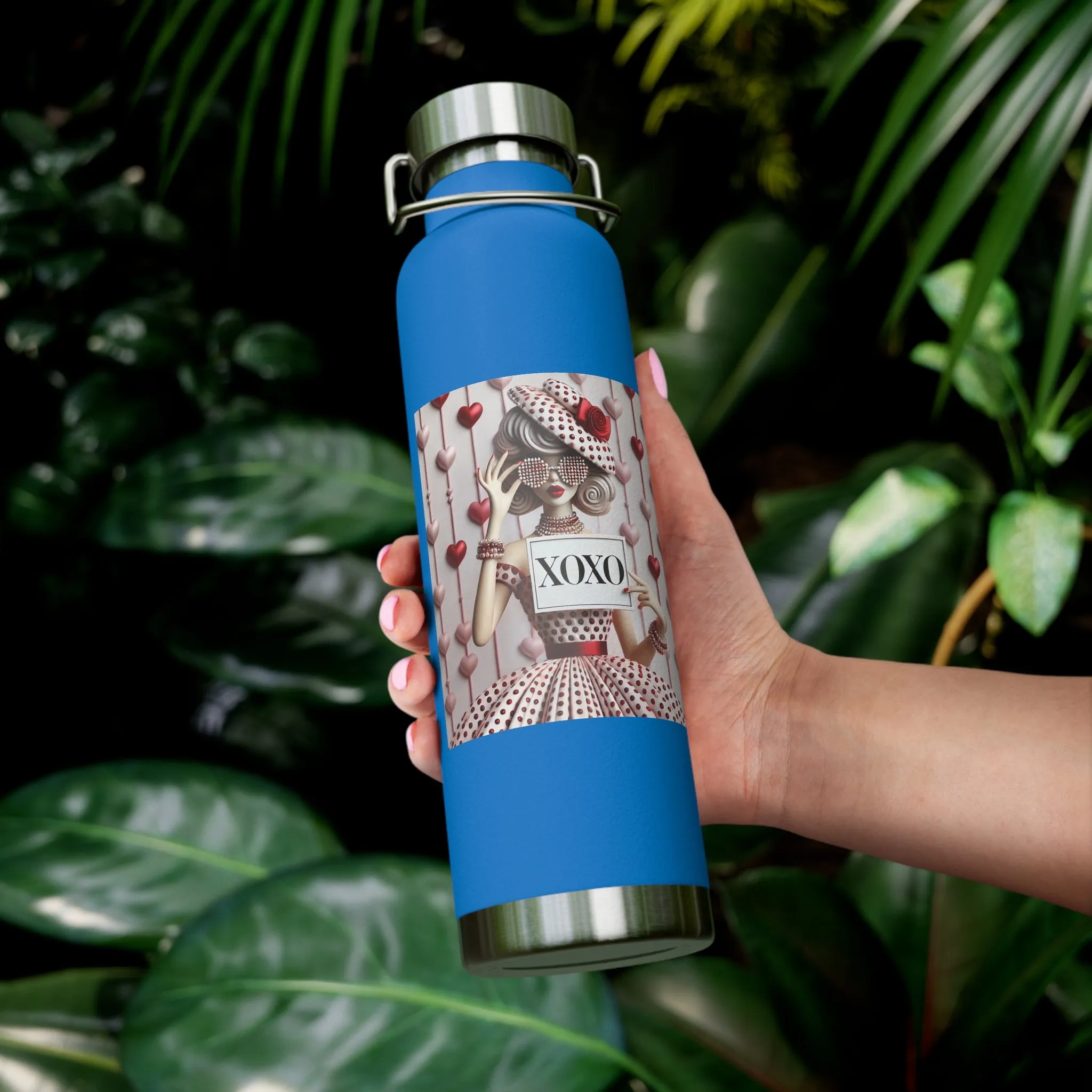 Fashionably Yours, XOXO Copper Vacuum Insulated Bottle, 22oz