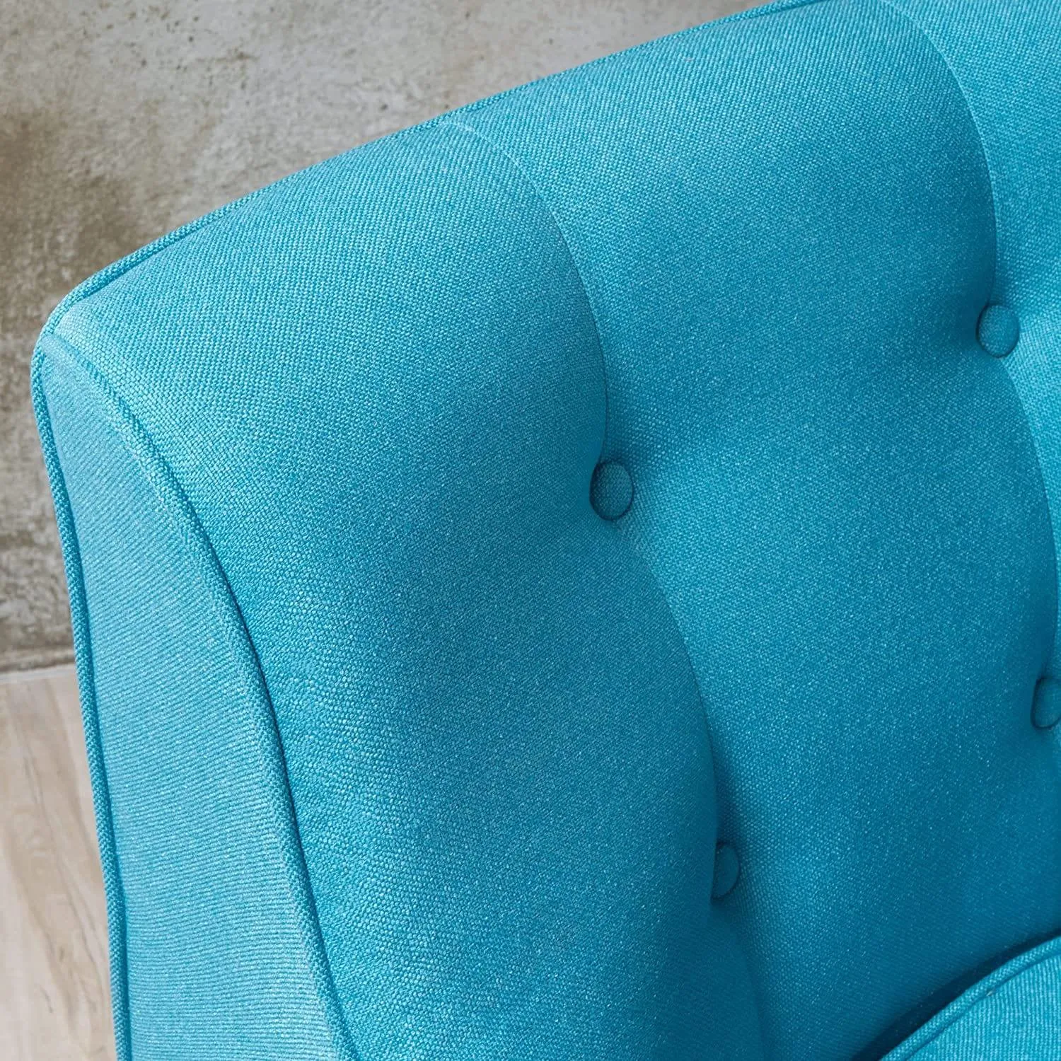 Felicity Mid-Century Fabric Arm Chairs, 2-Pcs Set, Blue