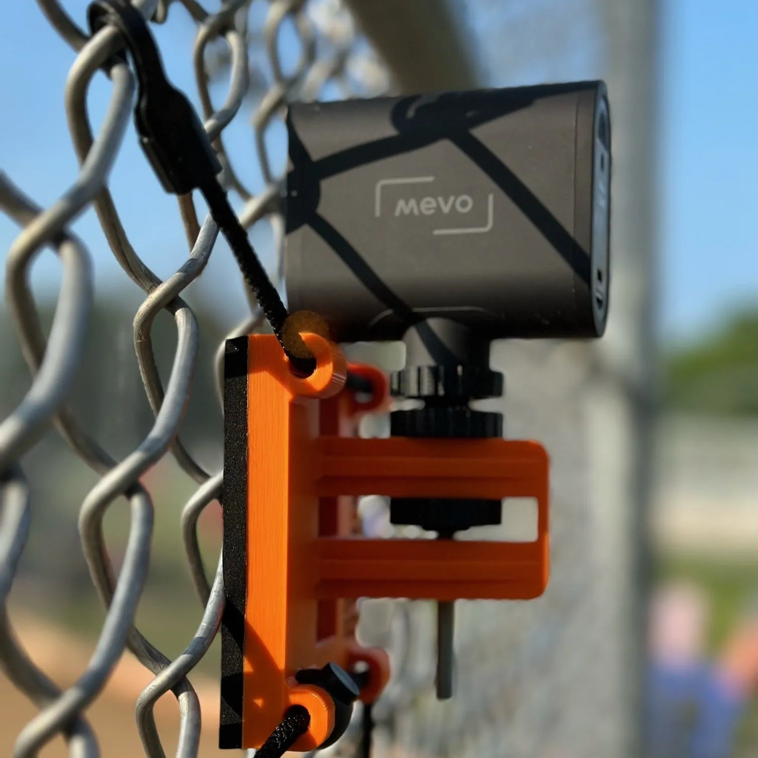 FenceDad action camera & phone chain link fence mount. (All cameras, GoPro's / Hero, Osmo Action, Mevo) [Baseball, Tennis, Softball] Works on nets & poles!