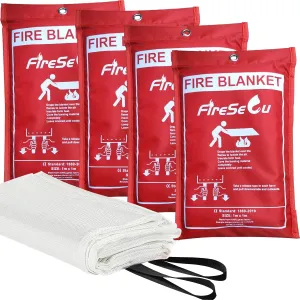 Fire Blanket，Fire Blankets Emergency For Home 4 Pack， 40” x 40” Emergency Fire Blanket，Fire Blanket For Home And kitchen， Fiberglass Fire Blanket