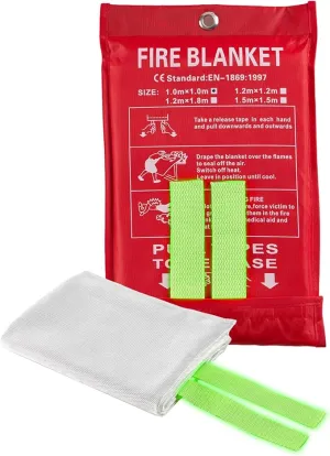 Fire Blankets Emergency for Home, Emergency Fire Blanket, 1 Pack Suppression Flame Retardent Safety Fire Blanket for Home, Kitchen, Fiberglass Fire Blanket