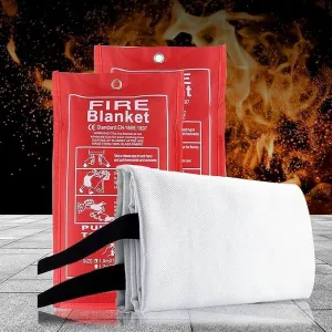 Fire Blankets for Home and Kitchen, Camping Emergency Blankets, 40 * 40 INCHES Suppression Blanket for Emergency, Survival Safety Cover (2 Pack)