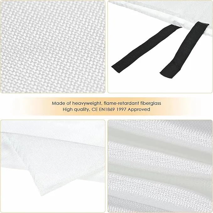 Fire Blankets for Home and Kitchen, Camping Emergency Blankets, 40 * 40 INCHES Suppression Blanket for Emergency, Survival Safety Cover (2 Pack)