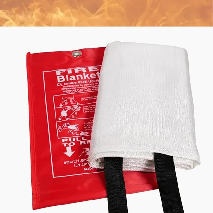 Fire Blankets for Home and Kitchen, Camping Emergency Blankets, 40 * 40 INCHES Suppression Blanket for Emergency, Survival Safety Cover (2 Pack)