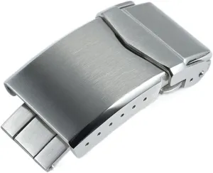 Fit for San Martin Watch Clasp Brushed Folding Clasp with Safety 18mm 20mm Solid 316L Stainless Steel Deployment Buckle Watch Buckles