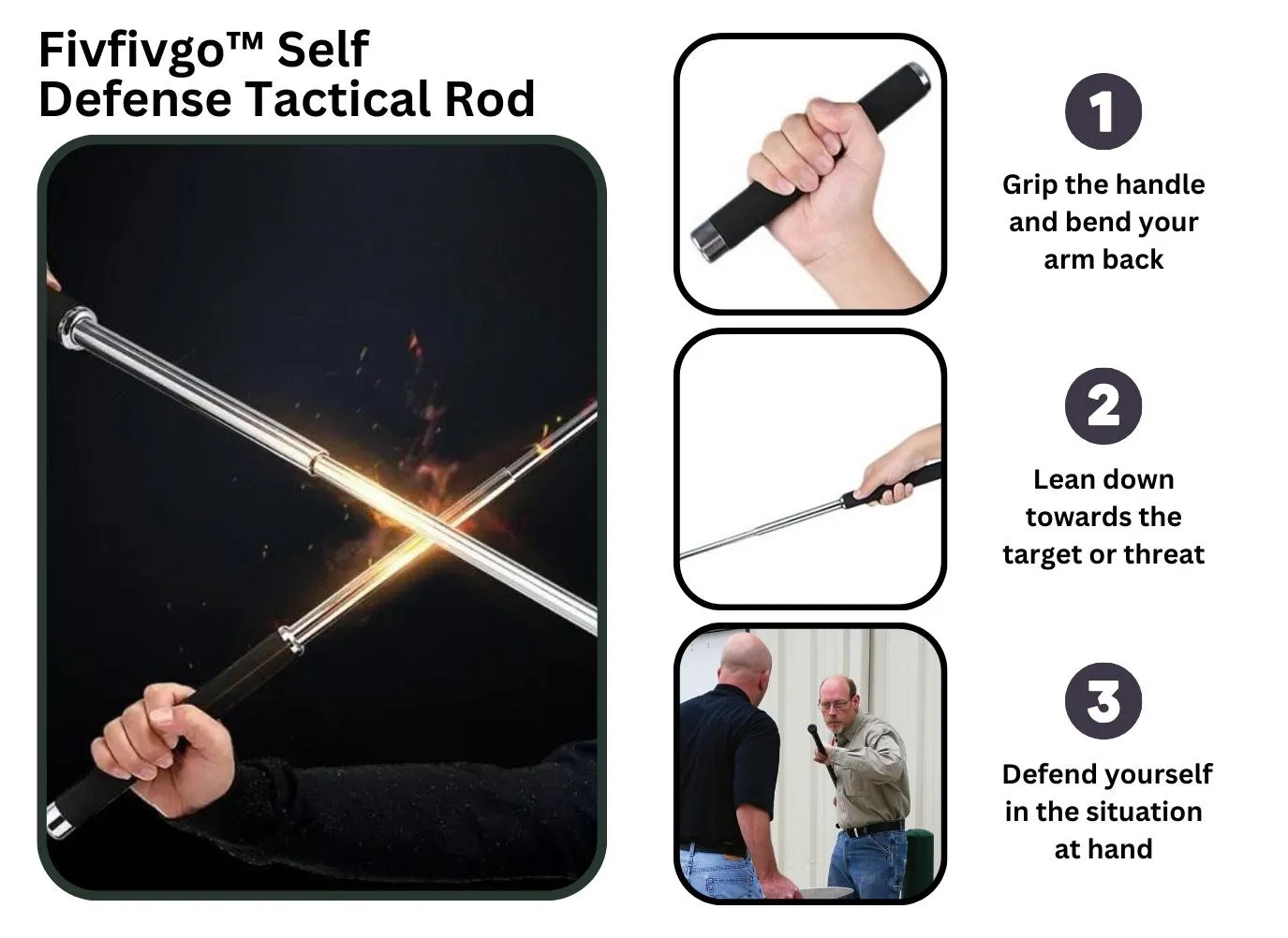 Fivfivgo™ Self Defense Tactical Rod