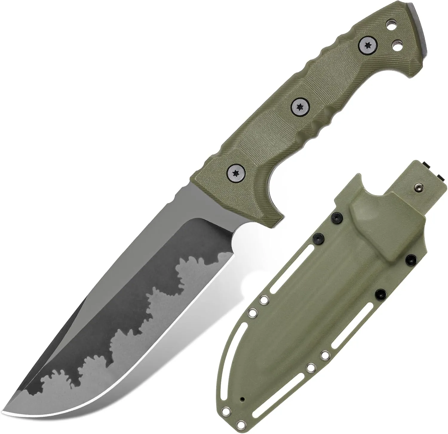 Fixed-Blade Knives Heavy Duty Knife, D2 Steel Fixed Blade Knives with Kydex Sheath for Outdoor, Camping, father's day pocket knife, father's day pocket knives