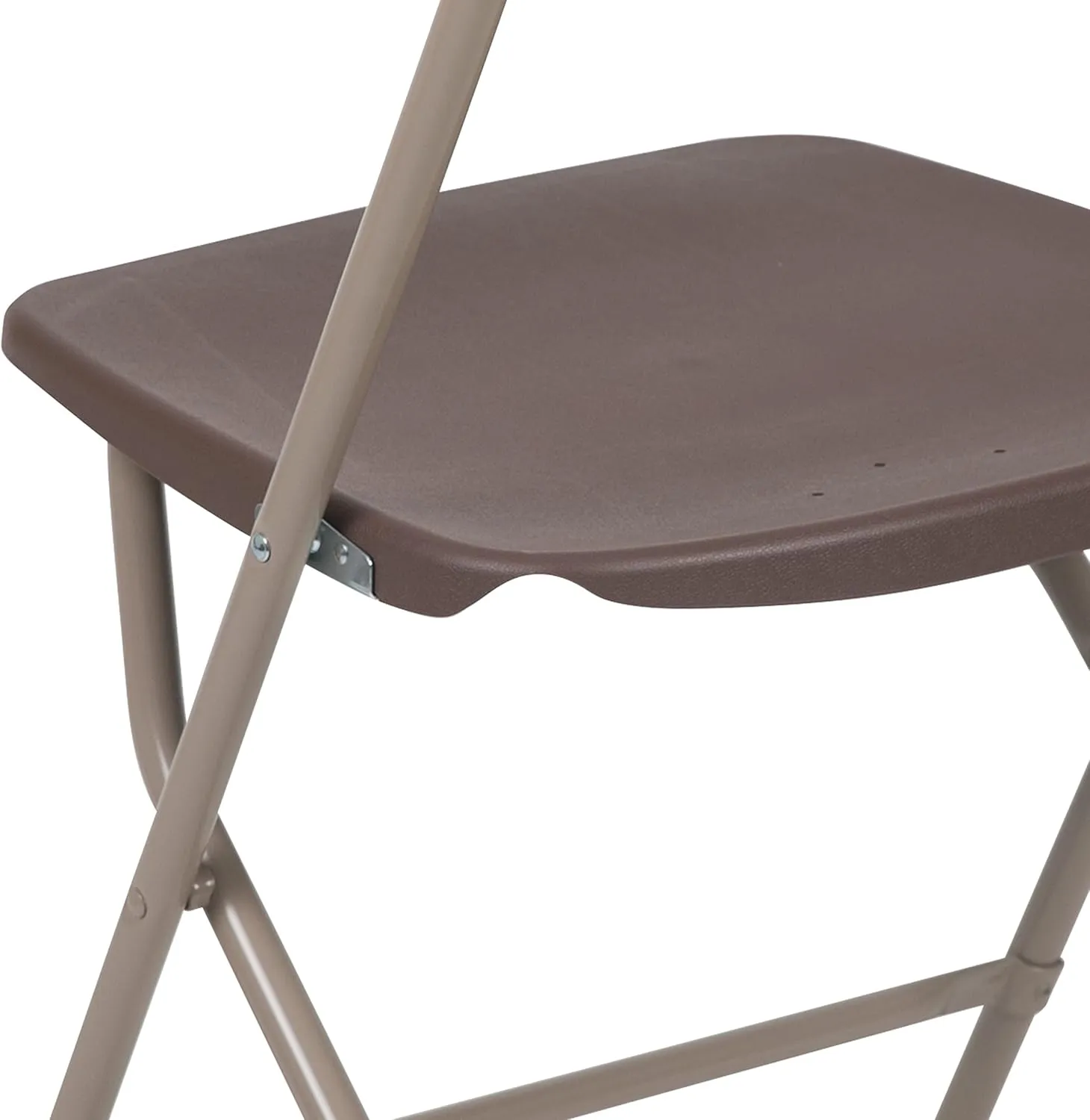 Flash Furniture Hercules Series Plastic Folding Chair - Brown - 4 Pack 650LB Weight Capacity Comfortable Event Chair-Lightweight Folding Chair