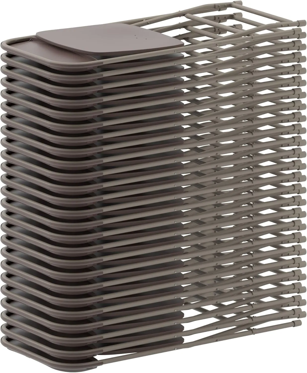 Flash Furniture Hercules Series Plastic Folding Chair - Brown - 4 Pack 650LB Weight Capacity Comfortable Event Chair-Lightweight Folding Chair