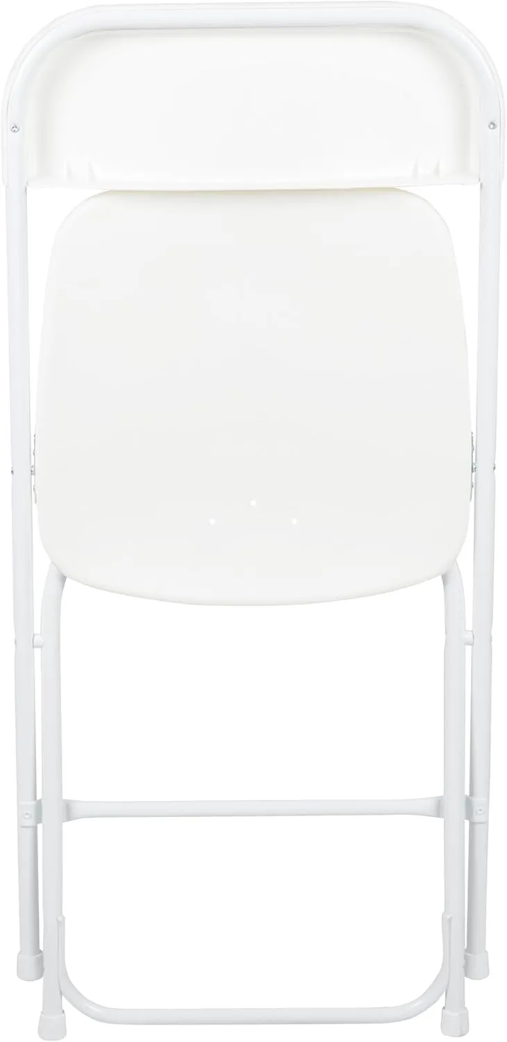 Flash Furniture Hercules Series Plastic Folding Chair - White - 4 Pack 650LB Weight Capacity Comfortable Event Chair-Lightweight Folding Chair