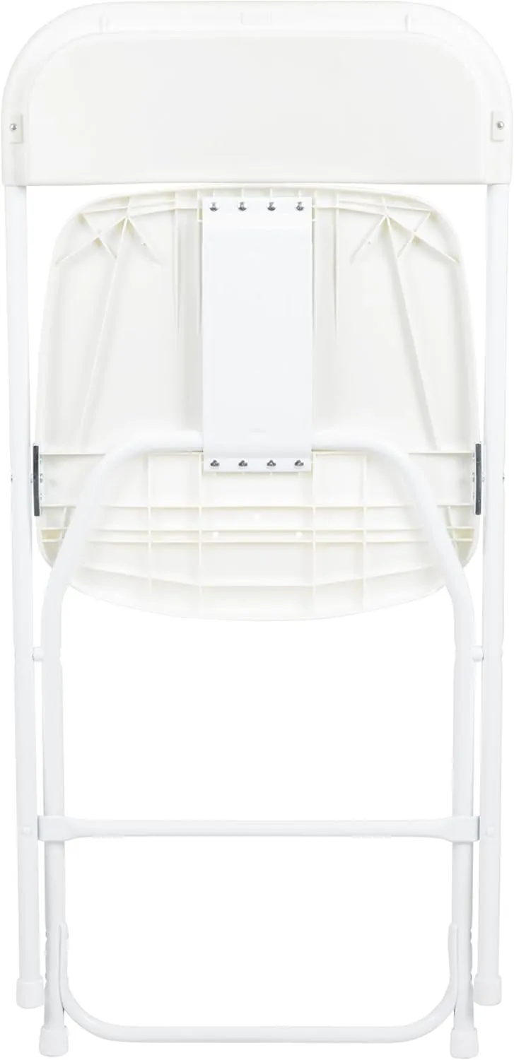 Flash Furniture Hercules Series Plastic Folding Chair - White - 4 Pack 650LB Weight Capacity Comfortable Event Chair-Lightweight Folding Chair