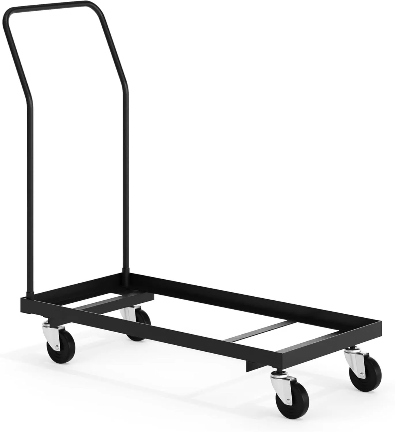 Flash Furniture Kaden L-Shaped Folding Chair Dolly for Large Events, Commercial Grade Steel Folding Chair Cart, Holds up to 36 Chairs, Black