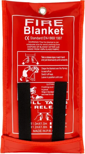 FLASLD Fire Blanket for Home and Kitchen, Fiberglass Fire Blankets Emergency for People, Flame Retardant Protection and Heat Insulation (3 ft x 3 ft)