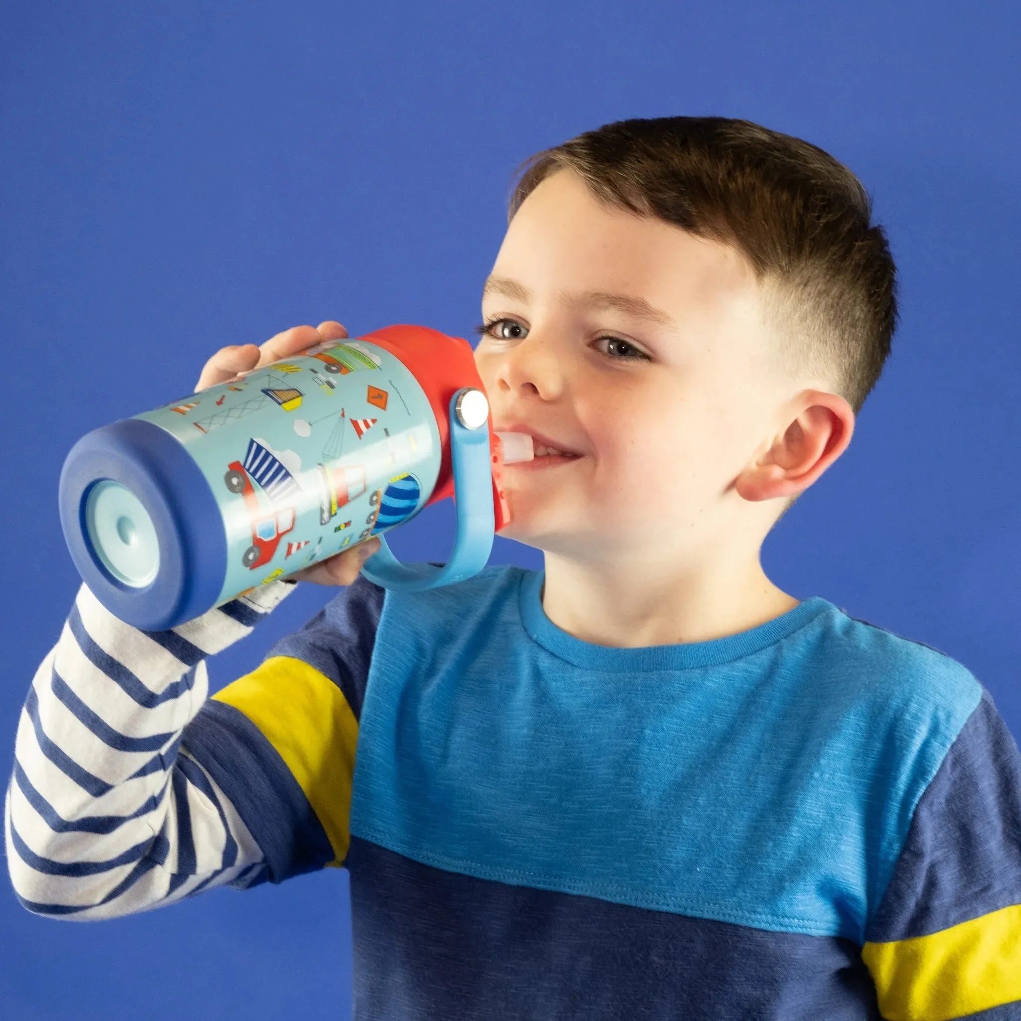 Floss & Rock Construction Theme Stainless Steel Children's Drinks / Water Bottle 14.1 fl oz
