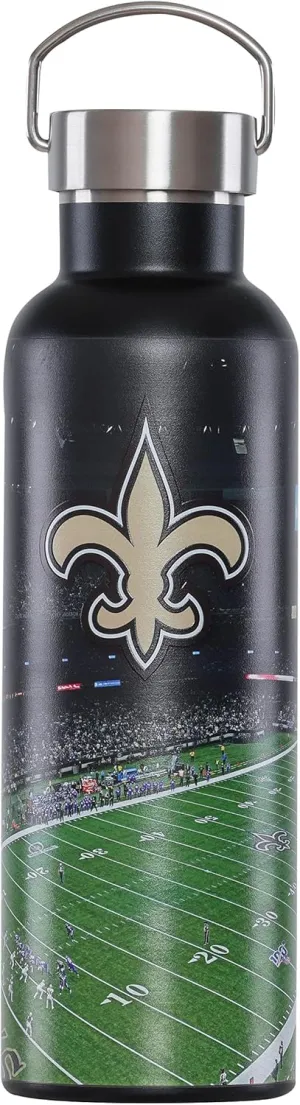 foco NFL unisex-adult NFL Team Logo 25oz Insulated Stainless Steel Travel Home Field Hydration Bottle
