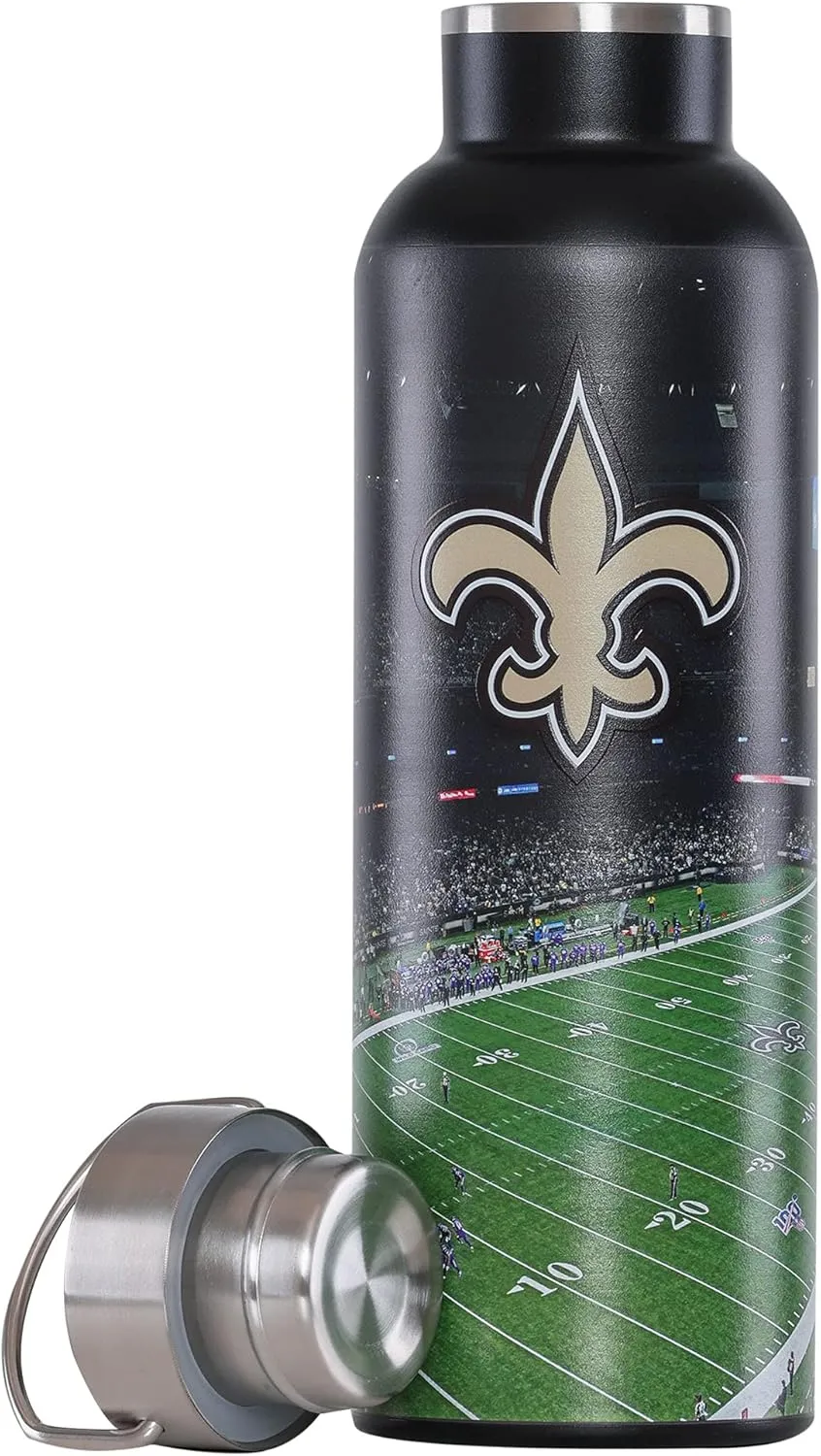foco NFL unisex-adult NFL Team Logo 25oz Insulated Stainless Steel Travel Home Field Hydration Bottle