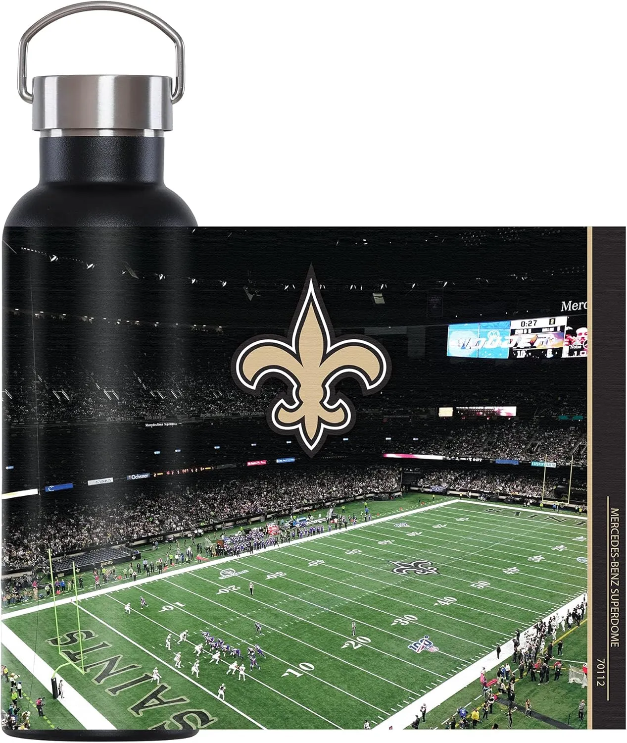 foco NFL unisex-adult NFL Team Logo 25oz Insulated Stainless Steel Travel Home Field Hydration Bottle