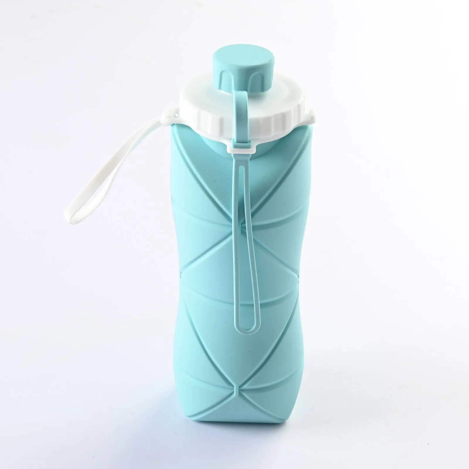 Folding 600ml Temperature-Resistant Silicone Water Bottle