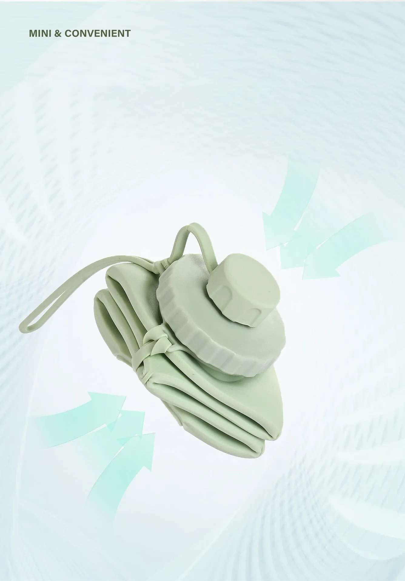 Folding 600ml Temperature-Resistant Silicone Water Bottle