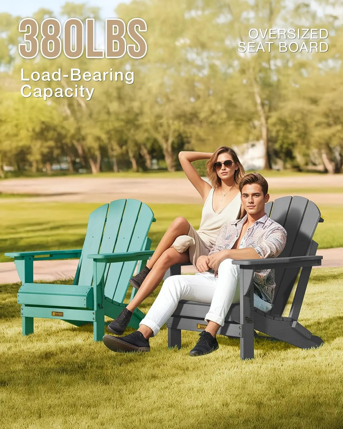 Folding Adirondack Chair Wood Texture, Patio Chairs Weather Resistant, Outdoor Chair, Lawn Chair with Cup Holder, Fire Pit Chair for Deck, Outdoor, Porch, Backyard, Garden (Grey)
