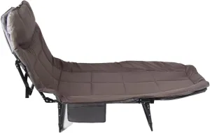 Folding Camping Cot, Single Person Outdoor Sleeping Cot Bed, Alloy Steel Frame, Adjustable Backrest, for Camping, Swimming, Beach, Terrace