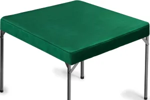 Folding Tablecloth - Green Felt Table Cover for Card Games, Poker, Mahjong, Jigsaw Puzzles & Board Games - 34 x 34 x 4 Inch