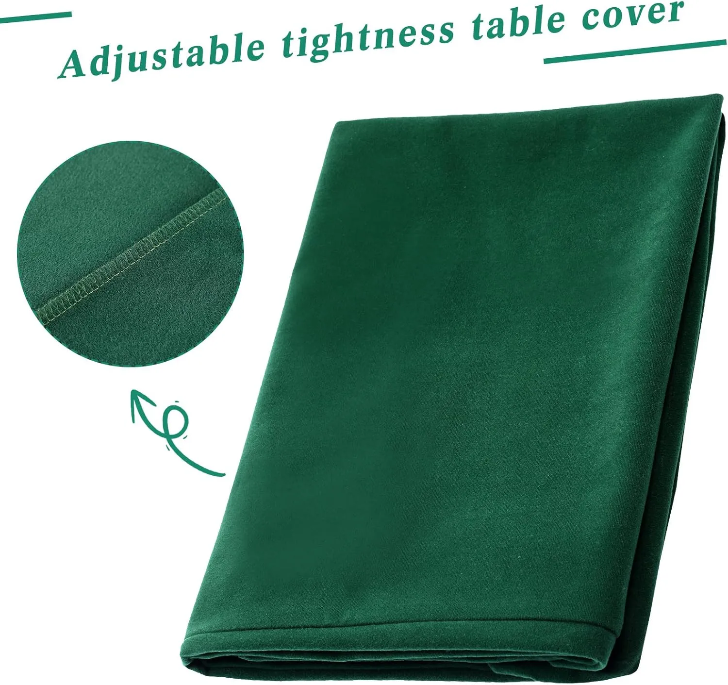 Folding Tablecloth - Green Felt Table Cover for Card Games, Poker, Mahjong, Jigsaw Puzzles & Board Games - 34 x 34 x 4 Inch