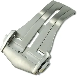 For Omega Leather Rubber Watch Strap Deployment Folding Clasp Accessories 18MM 20MM Quality Pointed Stainless Steel Bracele Buckle